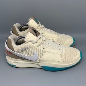 Nike Ja Morant 1 Vacation Cream Blue Basketball Shoes DR8785-102 Men's Sz 10